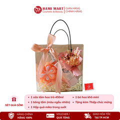 [Túi Mika Trong] Sét Quà Sữa Tắm Trắng Da Hoa Trà 450ml