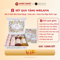 [Hộp Thiên nga] Sét 3 Sữa Tắm (Sữa Tắm Hoa Cúc + Hoa Hồng + Hoa Trà)