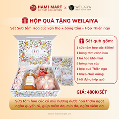 [Hộp Thiên nga] Sét Quà Sữa Tắm Hoa Cúc Vạn Thọ + Bông Tắm