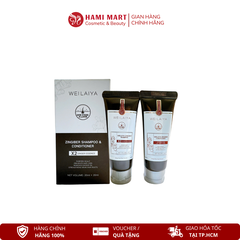 Sét Mini Dầu Gội Xả Gừng Luxury Welaiya X2 Mọc Tóc