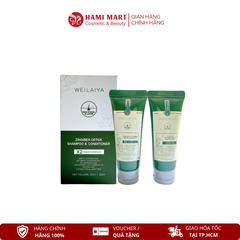 Sét Mini Dầu Gội Xả Gừng Luxury Welaiya X2 Mọc Tóc