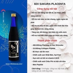 Nước Uống Đẹp Da 82X Sakura Placenta Premium Chai 500ml