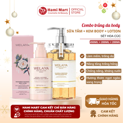 Combo Bodycare Hoa cúc [Sữa tắm hoa cúc + Kem body + Lotion]