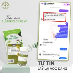 Viên Uống Giảm Cân Thảo Mộc X3 Slimming Số 1+ Tặng Detox Rau Xanh