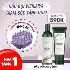 [Deal Hot] Dầu Gội Xả Gừng Weilaiya +Tặng Lược Tắm Gội 2in1