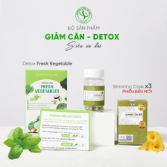 Viên Uống Giảm Cân Thảo Mộc X3 Slimming Số 1+ Tặng Detox Rau Xanh
