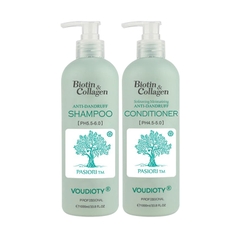 Bộ Dầu Gội Dầu Xả Biotin & Collagen Giảm Gàu Màu Xanh Biển - 1000ml*2