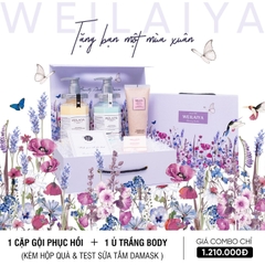[Hộp Flower] Sét Quà Tặng Gội Xả Phục Hồi Nấm Truffle Weilaiya & Tẩy Da Chết Body Weilaiya