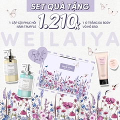 [Hộp Flower] Sét Quà Tặng Gội Xả Phục Hồi Nấm Truffle Weilaiya & Tẩy Da Chết Body Weilaiya
