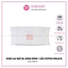 Khăn Lau Mặt Dùng 1 Lần Cotton Weilaiya - Gói 100 Tờ