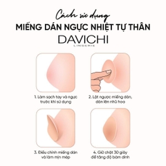 Miếng Dán Ngực Nâng Ngực Silicone Nhiệt Tự Thân Davichi Ôm Khít - Hộp 2 Cặp