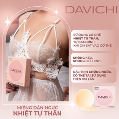 Miếng Dán Ngực Nâng Ngực Silicone Nhiệt Tự Thân Davichi Ôm Khít - Hộp 2 Cặp