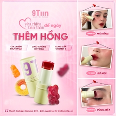 Son thạch Jelly Pink Makeup 9Tiin dưỡng môi căng bóng tặng kèm bông mút