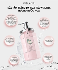 Sữa Tắm Trắng Da Hoa Trà Weilaiya Niacinamide Camellia Shower Gel 450ml
