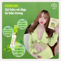 Thạch Bưởi Giảm Cân Pomelo Slimming Care Hộp 15 Gói + Tặng Kèm Detox Rau Xanh