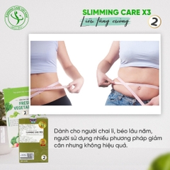 Viên Uống Giảm Cân X3 Slimming Care Số 2 (Loại Mạnh Cho Cơ Địa Chai Lì) + Tặng Kèm Detox Rau Xanh