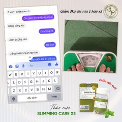 Viên Uống Giảm Cân X3 Slimming Care Số 2 (Loại Mạnh Cho Cơ Địa Chai Lì) + Tặng Kèm Detox Rau Xanh