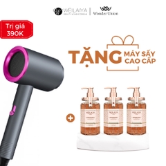 [TẶNG MÁY SẤY TÓC] Combo 3 Chai Sữa Tắm Hoa Hồng Weilaiya 450ml