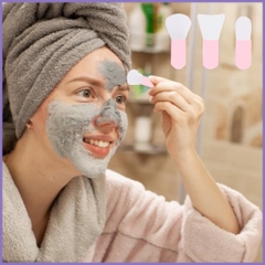 Bộ 3 Cây Cọ Múc Kem, Trang Điểm Mặt Bằng Silicone Tiện Dụng