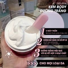 Kem Trắng Da Body Hoa Trà Weilaiya 200g - Tặng Sét Múc Kem