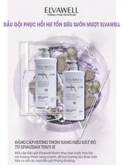 [S1C1-Tím] Bộ Dầu Gội Xả Phục Hồi Hư Tổn Siêu Suôn Mượt Elvawell (500m+500ml)