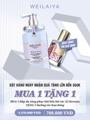 Combo Dầu Hấp Tóc X2 Keratin Weilaiya 450ml - Tặng Dưỡng Tóc 40ml