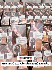 [Mua 1 Tặng 1] Combo 2 Hộp Phủ Bạc Dưỡng Tóc Weilaiya - Màu Nâu Đen