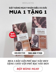 [Mua 1 Tặng 1] Combo 2 Hộp Phủ Bạc Dưỡng Tóc Weilaiya - Màu Nâu Đen
