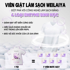 Viên Giặt Weilaiya (Túi 7 viên x 8g)