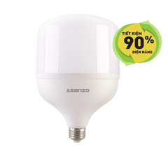 LBT-58W Đèn LED búp trụ ASANZO 58W trắng ấm, chụp mờ