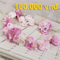 Bộ cài tóc cô dâu hoa