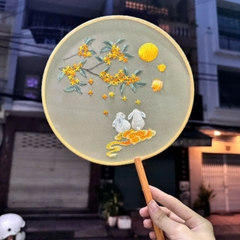 Quạt cổ trang trung quốc thêu cao cấp đính tua T10-2024  giangpkc-phu-kien-thoi-trang