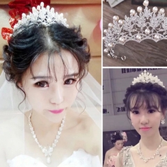 Vương miện công chúa cô dâu mùa cưới 2018 đính hạt trai