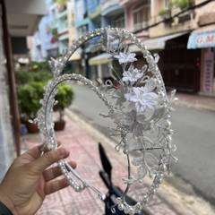 Mấn cô dâu hoa kẽm pha lê hoa đất sét Nhật  mới 8-2023 Giangpkc  giangpkc-phu-kien-thoi-trang
