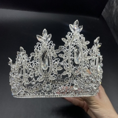 Vương miện trao giải hoa hậu dáng cao đá trắng cao 12cm  T6-2024  giangpkc-phu-kien-thoi-trang