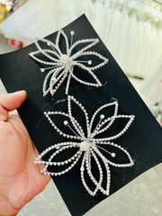 Cài tóc cô dâu hoa kẽm đá đính hạt trai 10-11cm Giangpkc 2023 giangpkc-phu-kien-thoi-trang