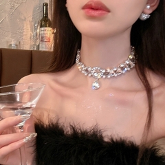Vòng Chocker Vòng Cổ Đính Đá Cao Cấp Ôm Sát Retro  giangpkc-phu-kien-thoi-trang