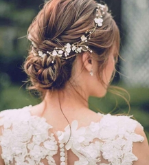 Dây hoa kẽm hạt trai cài tóc cô dâu kiểu Châu Âu  dài  1M   giangpkc-phu-kien-thoi-trang N15-10-2023
