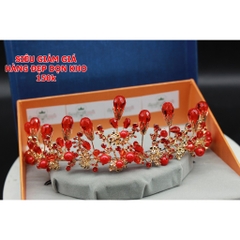 Vương miện đẹp pha lê đỏ xả hàng dọn kho