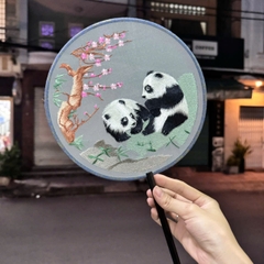 Quạt cổ trang trung quốc thêu cao cấp đính tua T10-2024  giangpkc-phu-kien-thoi-trang