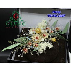 Ốp hoa cô dâu cài tóc đẹp t7-2018