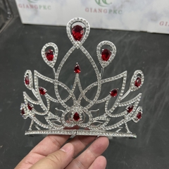 Vương miện cao cấp hoa hậu dáng bông sen chóp tròn mẫu đăng quang mới 2022