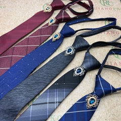 Cà vạt nam 6cm thắt sẵn trang trí đá ấn tượng cho chú rể thanh niên đi tiệc Giangpkc 2022  giangpkc-phu-kien-thoi-trang