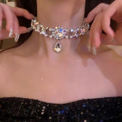 Vòng Chocker Vòng Cổ Đính Đá Cao Cấp Ôm Sát Retro  giangpkc-phu-kien-thoi-trang