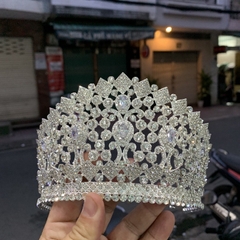 vương miện cô dâu vàng ánh kim đính đá lấp lánh mẫu 11/2020 GiangPKC