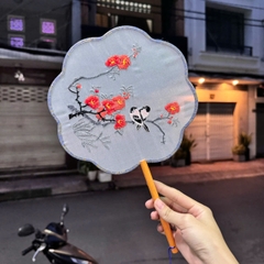 Quạt cổ trang trung quốc thêu cao cấp đính tua T10-2024  giangpkc-phu-kien-thoi-trang