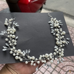 Dây hạt trai đá cài tóc cô dâu 35cm Giangpkc 2022 SP2221636  giangpkc-phu-kien-thoi-trang
