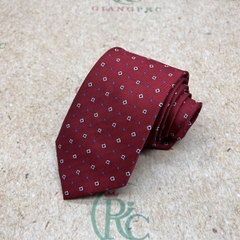 Cà vạt nam trung niên 8cm đỏ đậm ô vuông   giangpkc-phu-kien-thoi-trang 32023 TP HCM
