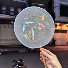 Quạt cổ trang trung quốc thêu cao cấp đính tua T10-2024  giangpkc-phu-kien-thoi-trang