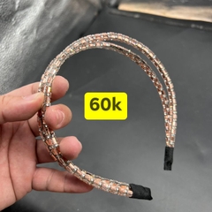 Băng đô phụ kiện tóc nữ hạt trai kèm dây đá hai vòng ấn tượng 5-2021 Giangpkc
